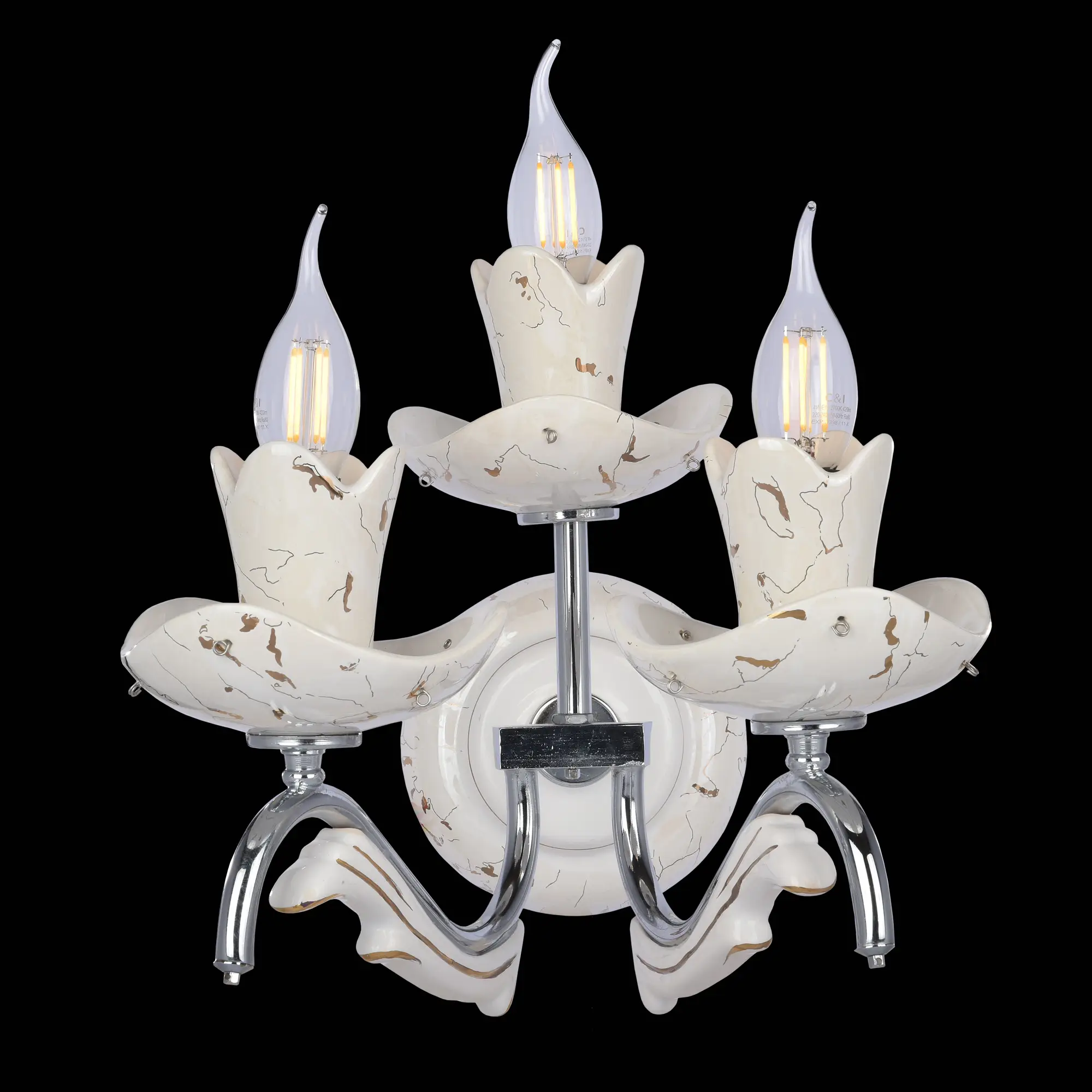 لوستر دیواری سه لامپ لوستر دیواری سه لامپ - لوستر شهیدی